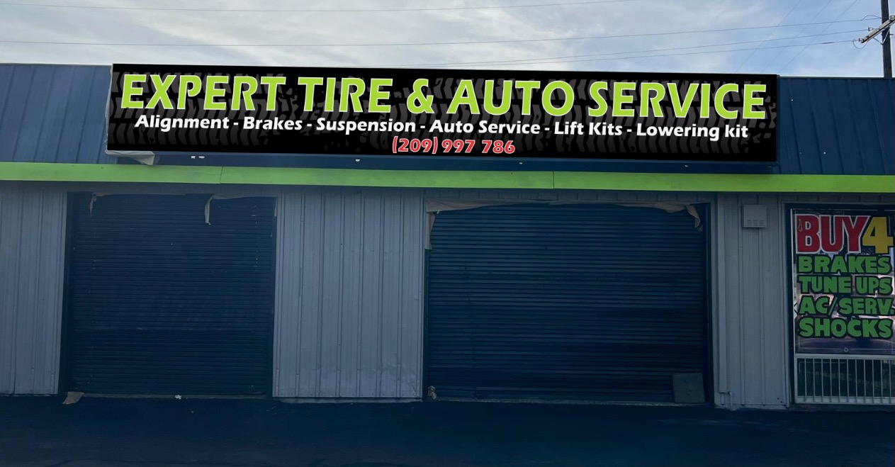 Expert Tire & Auto Service storefront in Stockton, CA